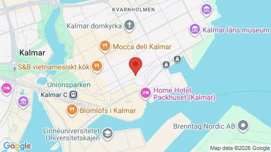 Lägenheter att hyra i Kalmar - kort over placeringen