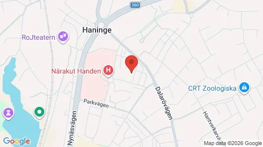 Lägenheter att hyra i Haninge - kort over placeringen