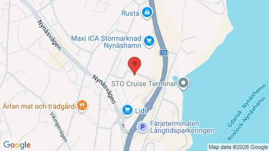 Lägenheter att hyra i Nynäshamn - kort over placeringen