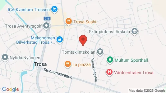 Lägenheter att hyra i Trosa - kort over placeringen