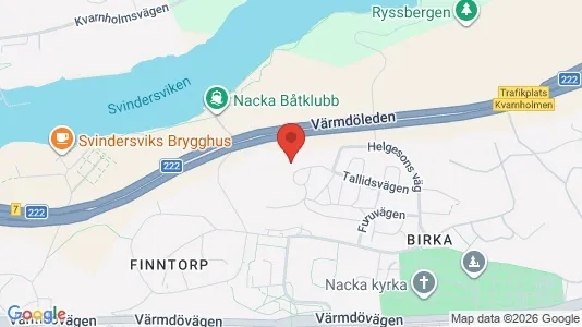 Lägenheter att hyra i Nacka - kort over placeringen