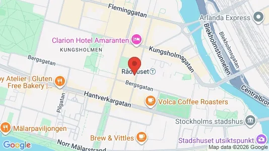 Lägenheter att hyra i Kungsholmen - kort over placeringen