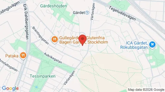 Lägenheter att hyra i Gärdet/Djurgården - kort over placeringen