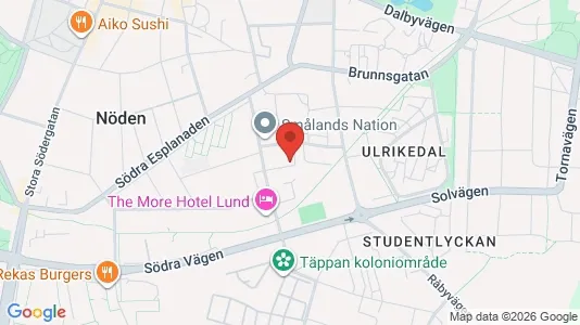 Lägenheter att hyra i Lund - kort over placeringen