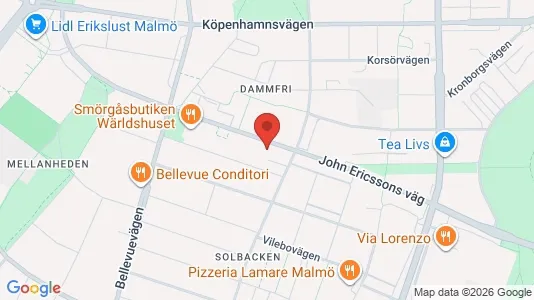 Lägenheter att hyra i Malmö Centrum - kort over placeringen