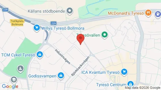 Lägenheter att hyra i Tyresö - kort over placeringen