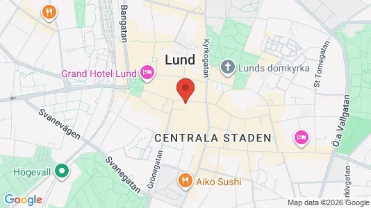 Lägenheter att hyra i Lund - kort over placeringen