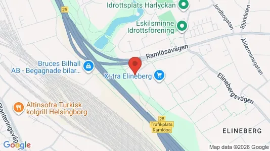 Lägenheter att hyra i Helsingborg - kort over placeringen