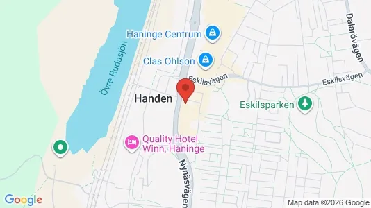 Lägenheter att hyra i Haninge - kort over placeringen
