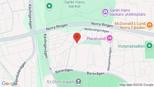 Lägenheter att hyra i Lund - kort over placeringen