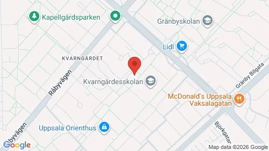 Lägenheter att hyra i Uppsala - kort over placeringen