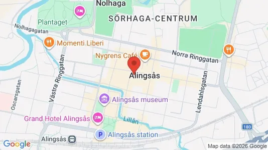 Lägenheter att hyra i Alingsås - kort over placeringen