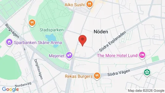 Lägenheter att hyra i Lund - kort over placeringen