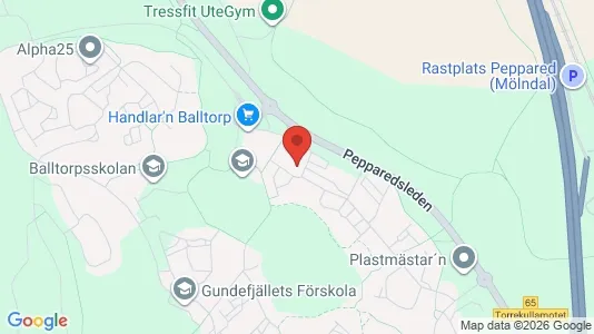 Lägenheter att hyra i Mölndal - kort over placeringen
