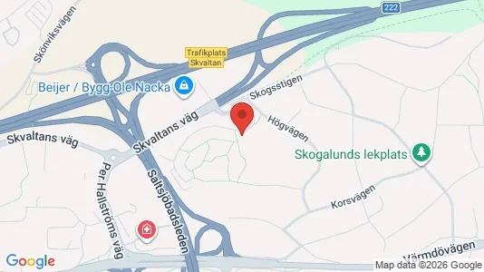 Lägenheter att hyra i Nacka - kort over placeringen