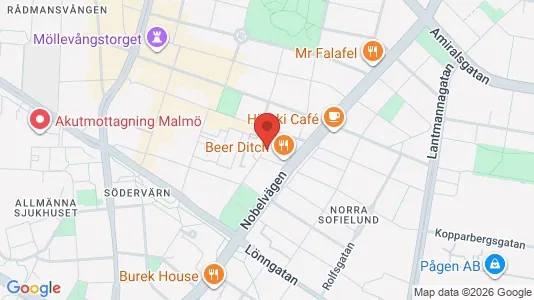 Lägenheter att hyra i Malmö Centrum - kort over placeringen