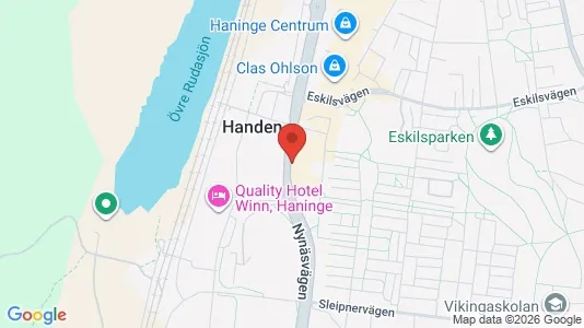 Lägenheter att hyra i Haninge - kort over placeringen