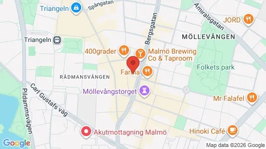 Lägenheter att hyra i Malmö Centrum - kort over placeringen