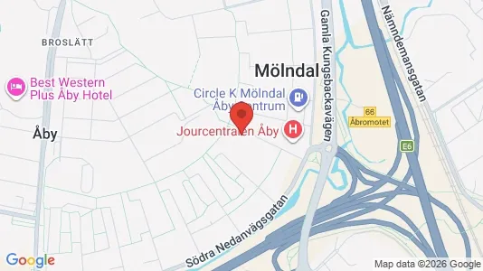 Lägenheter att hyra i Mölndal - kort over placeringen
