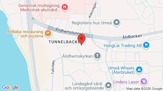 Lägenheter att hyra i Umeå - kort over placeringen