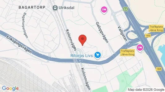 Lägenheter att hyra i Solna - kort over placeringen