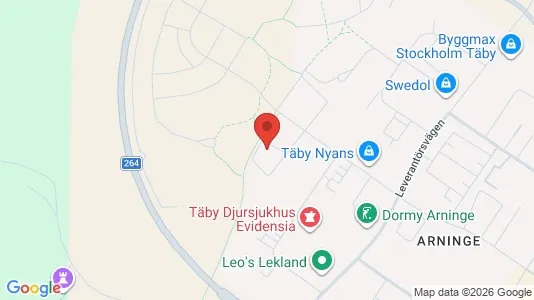 Lägenheter att hyra i Täby - kort over placeringen