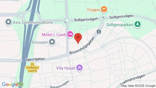 Lägenheter att hyra i Lund - kort over placeringen