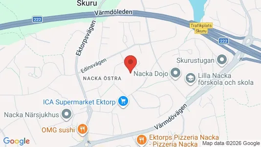 Lägenheter att hyra i Nacka - kort over placeringen