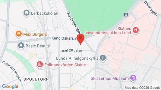 Lägenheter att hyra i Lund - kort over placeringen