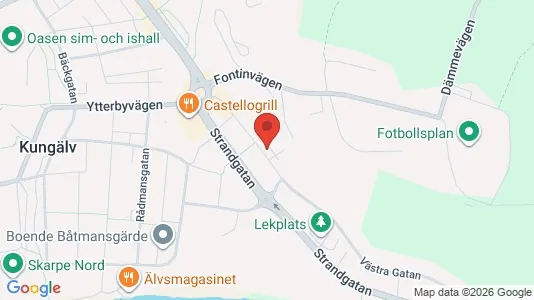 Lägenheter att hyra i Kungälv - kort over placeringen