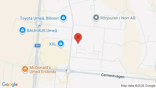 Lägenheter att hyra i Umeå - kort over placeringen