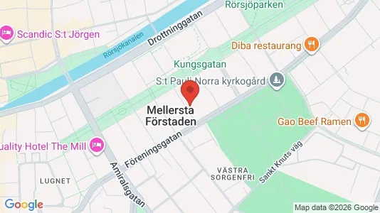 Lägenheter att hyra i Malmö Centrum - kort over placeringen