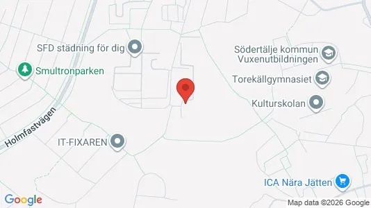 Lägenheter att hyra i Södertälje - kort over placeringen