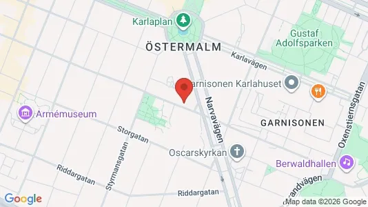 Lägenheter att hyra i Östermalm - kort over placeringen