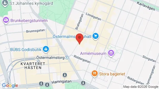Lägenheter att hyra i Östermalm - kort over placeringen