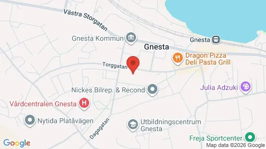 Lägenheter att hyra i Gnesta - kort over placeringen