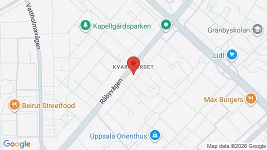 Lägenheter att hyra i Uppsala - kort over placeringen