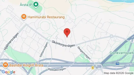 Lägenheter att hyra i Hammarbyhamnen - kort over placeringen