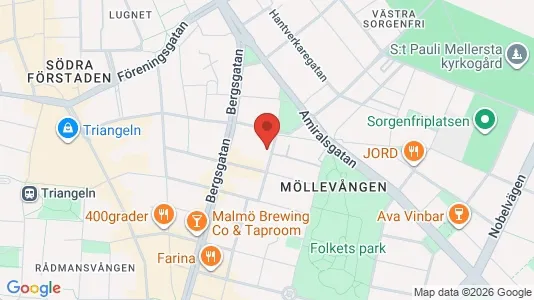 Lägenheter att hyra i Malmö Centrum - kort over placeringen