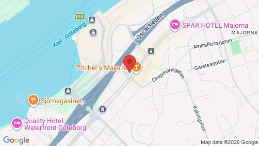 Lägenheter att hyra i Majorna-Linné - kort over placeringen