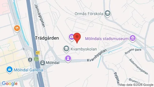 Lägenheter att hyra i Mölndal - kort over placeringen