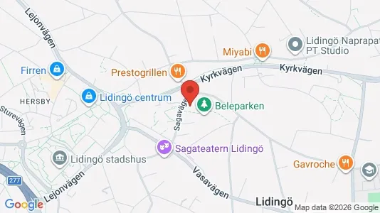 Lägenheter att hyra i Lidingö - kort over placeringen