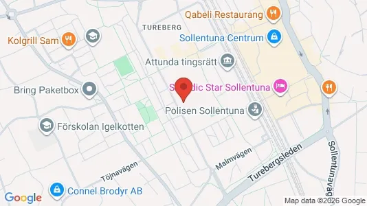 Lägenheter att hyra i Sollentuna - kort over placeringen