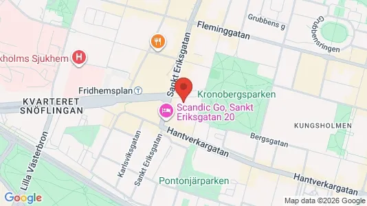 Lägenheter att hyra i Kungsholmen - kort over placeringen