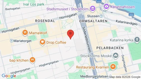 Lägenheter att hyra i Södermalm - kort over placeringen