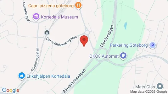 Lägenheter att hyra i Göteborg Östra - kort over placeringen