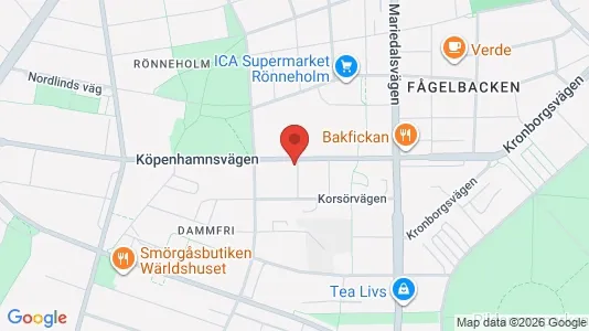 Lägenheter att hyra i Malmö Centrum - kort over placeringen