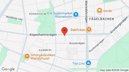 Lägenheter att hyra i Malmö Centrum - kort over placeringen