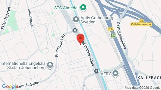 Lägenheter att hyra i Johanneberg - kort over placeringen
