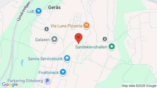 Lägenheter att hyra i Göteborg Östra - kort over placeringen